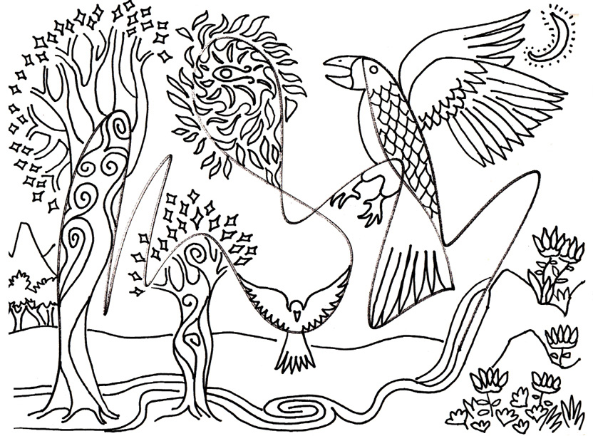 link to drawing by artist Rick Clement